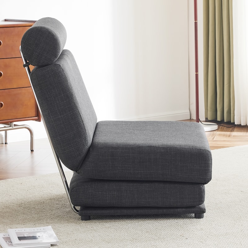 Single Sofa Chair Foldable Bed with Pillow,Portable Sofa Bed,Sofa Chair,Made of Breathable and Wearable Linen