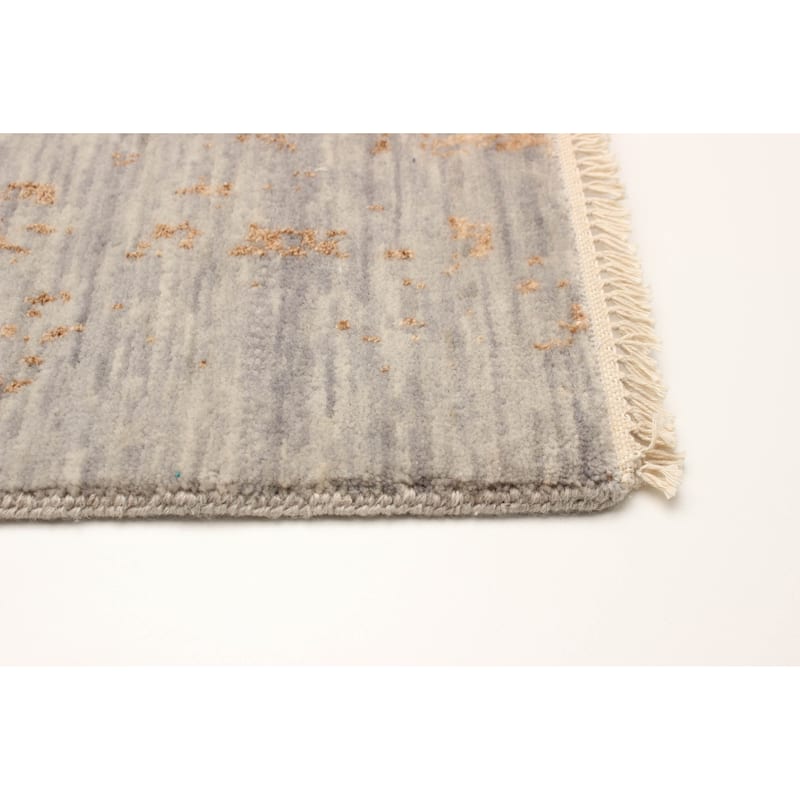 ECARPETGALLERY Hand-knotted Heritage Grey Silk, Wool Rug - 2' 7" x 18' 5"