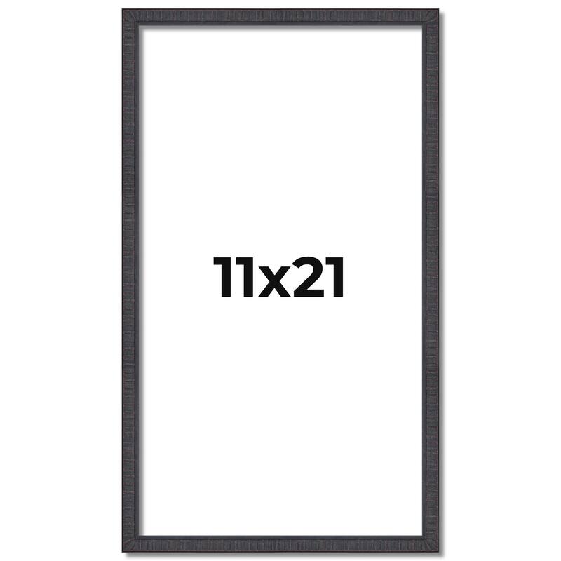 11x21 Frame Brown Solid Wood Picture Frame - Complete Modern Photo