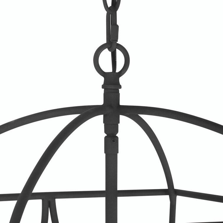 Acroma 4 - Light Steel Dimmable Lantern Geometric Chandelier