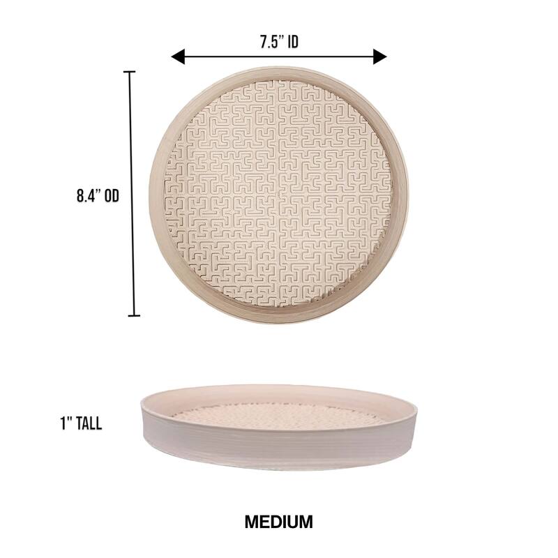 happimess Drew 8.4" Modern Geometric Indoor Eco-Friendly 3D Printed Plant Saucer