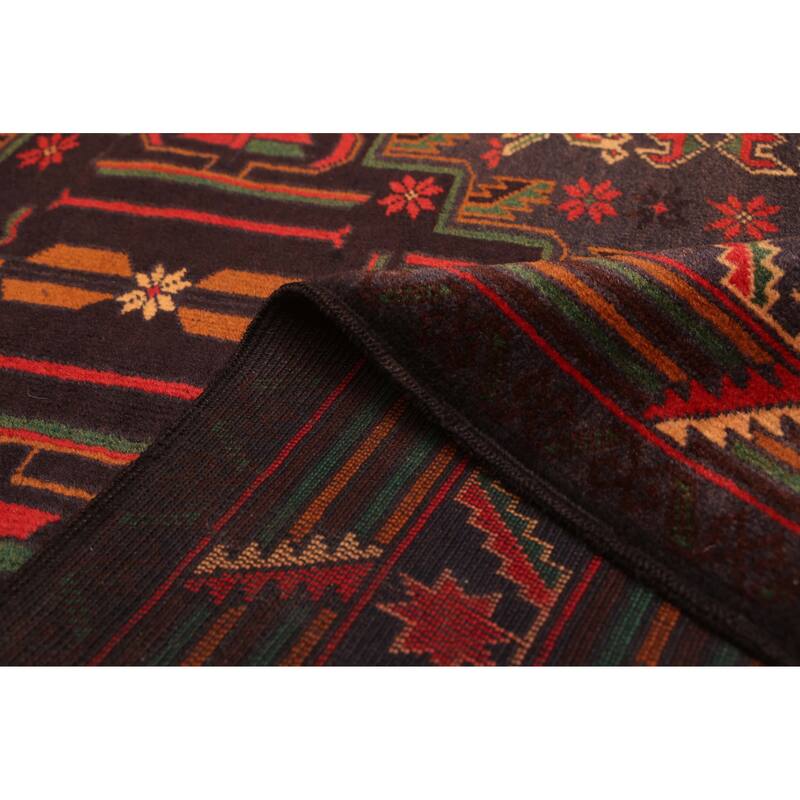 ECARPETGALLERY Hand-knotted Teimani Dark Navy Wool Rug - 3'10 x 6'9