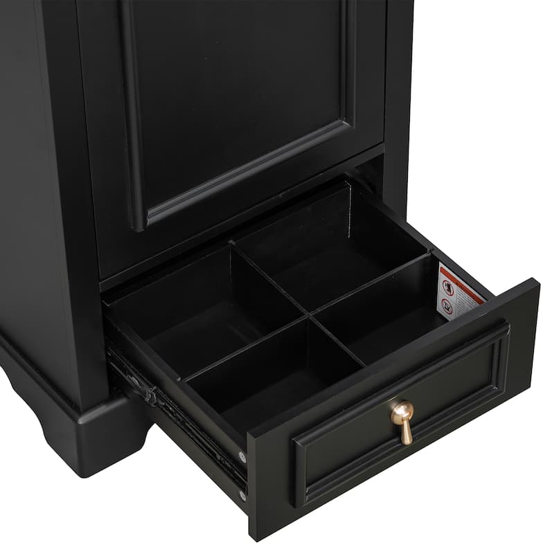 Roomfitters 20" Bathroom Vanity with Ceramic Sink, Soft-Close Door, U-Shaped Shelf, Drawer and Door Rack