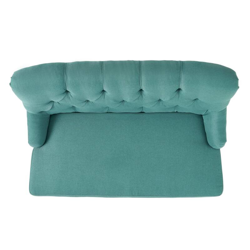 Nicole Polyester Blend Fabric Settee by Christopher Knight Home - 29.25"L x 43.75"W x 30.50"H