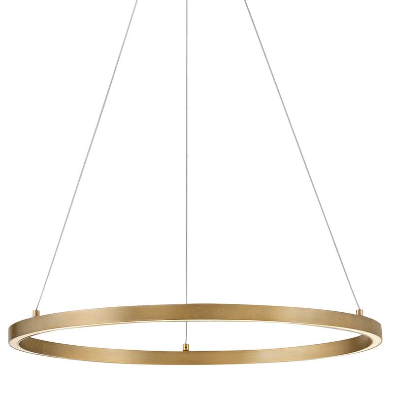 Lark 83464 Kenna 25" Wide LED Ring Chandelier - Lacquered Brass