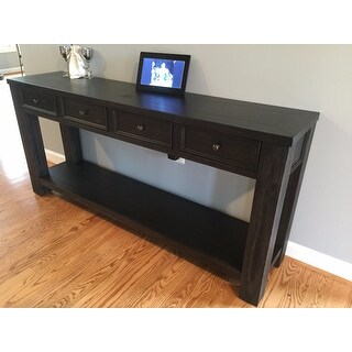 Black Sofa Table furniture of america cosbin bold antique black 4-drawer sofa table Black Sofa Table furniture of america cosbin bold antique black 4-drawer sofa table