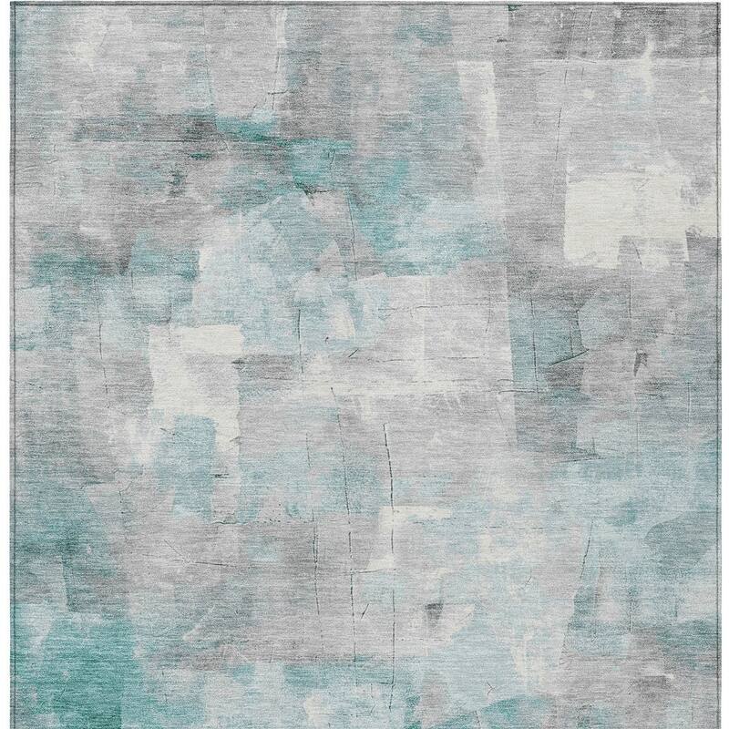 HomeRoots Abstract Transitional Rectangle Outdoor Rug