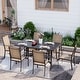 preview thumbnail 160 of 174, Patio Dining Set, Outdoor Dining Table and Chairs Set with Textilene Chairs, Adjustable Umbrella Hole for Garden, Backyard 7 Piece - Brown