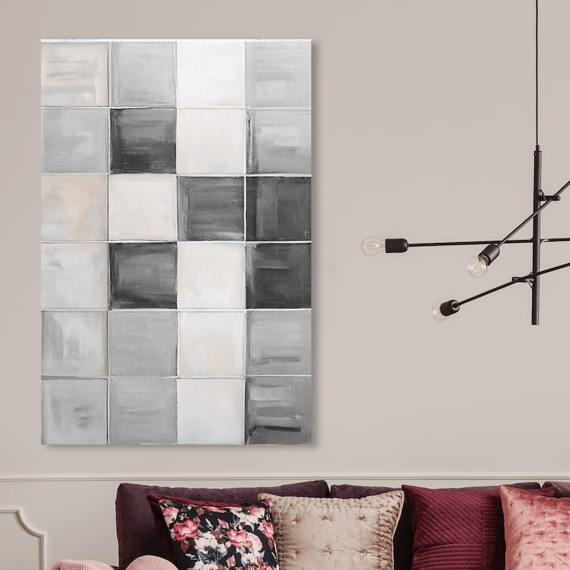 Wynwood Studio Canvas Abstract Features Gray and Modern & Contemporary Wall Art Canvas Print - 45 x 30
