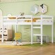 preview thumbnail 4 of 16, Rubber Wooden Twin Loft Bed with Ladder