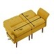 preview thumbnail 22 of 41, Modern Solid Wood Frame Tufted Sofa Bed with Adjustable Armrest