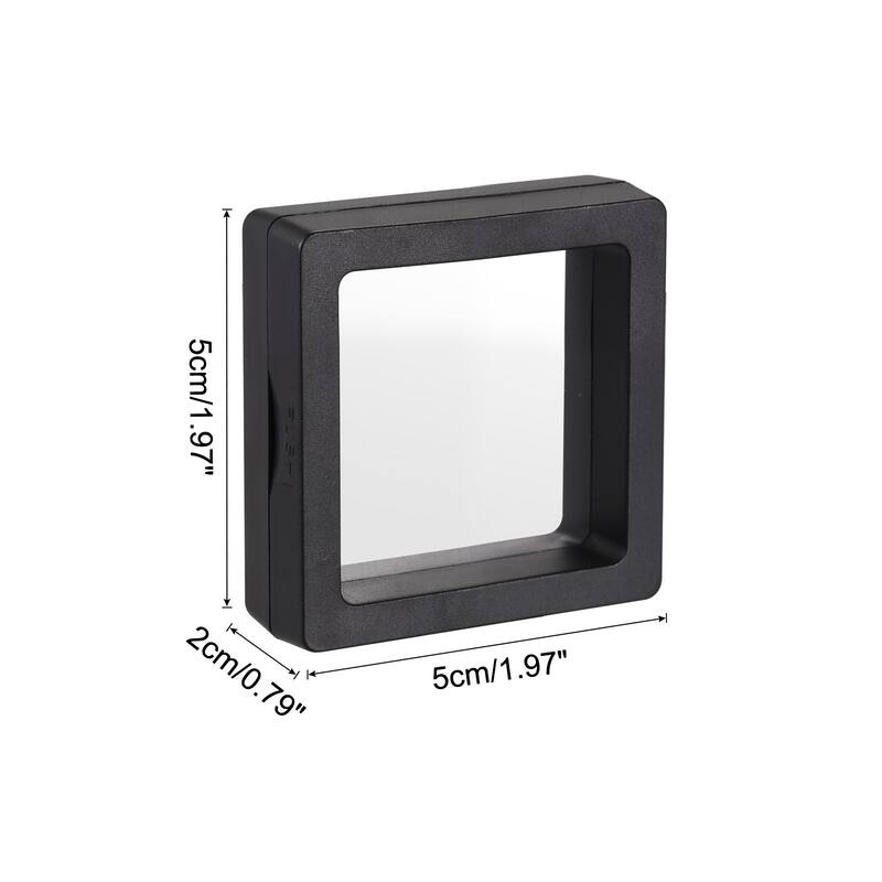 Floating Thin Film Display Box, ABS Frame Case Pack of 6