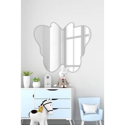 Unique Butterfly-Shaped Plexiglass Wall Mirror - Lightweight, and Shatterproof Mirror | 22.5" x 20" - 22.5"x20"
