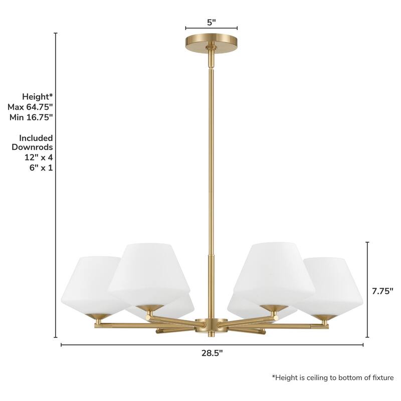 Hunter Celestial Valley 6-Light Chandelier - Contemporary, Transitional