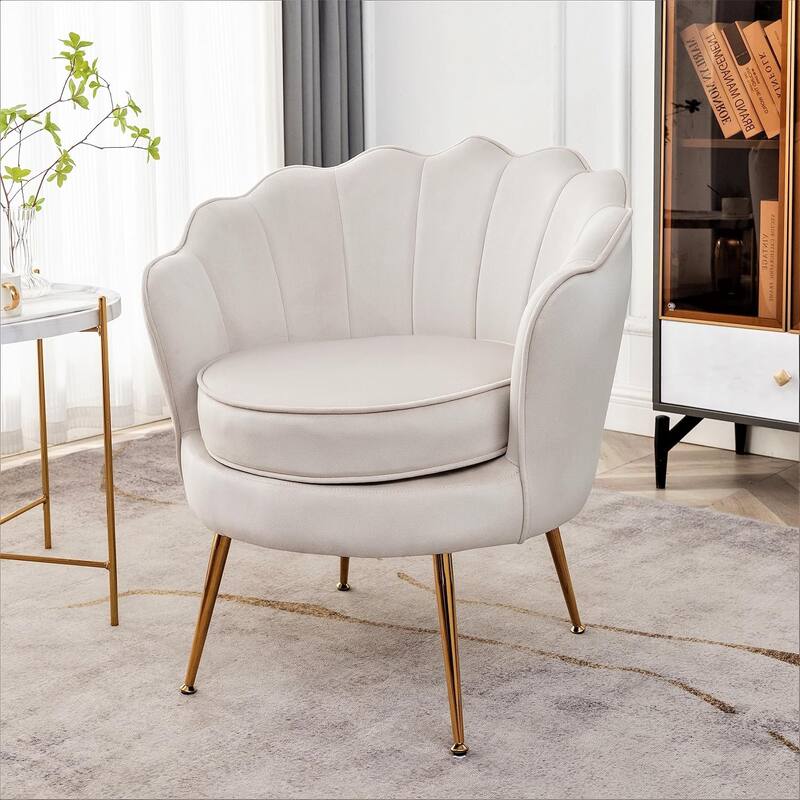 Cavett 28.3" Wide Velvet Accent Chair with Metal Legs