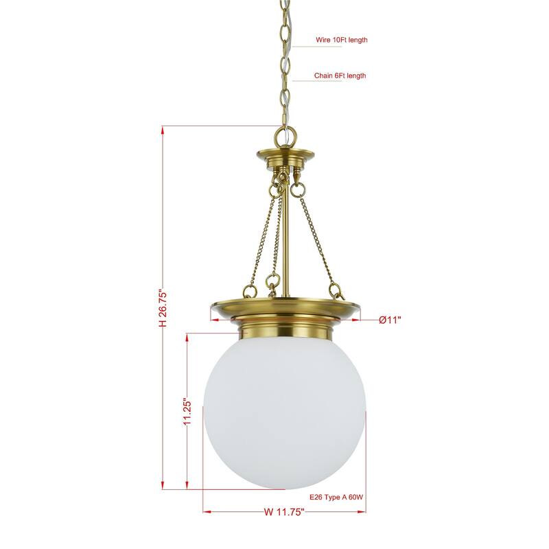 Geneva Pendant Light, Gold