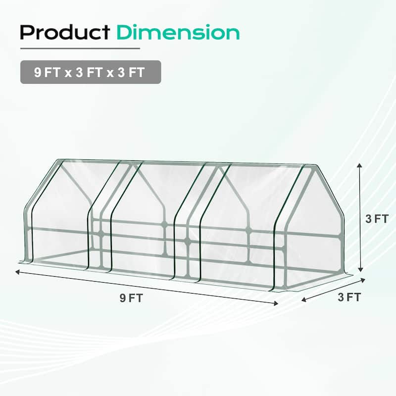 Aoodor Mini Greenhouse with 2 Zipper Doors,