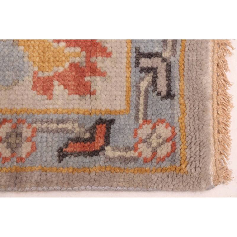 ECARPETGALLERY Hand-knotted Modern Oushak Grey Wool Rug - 8'1 x 10'4