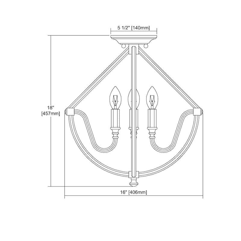 Elk Home Stanton Matte Gold Metal 4 Light Semi Flush Mount