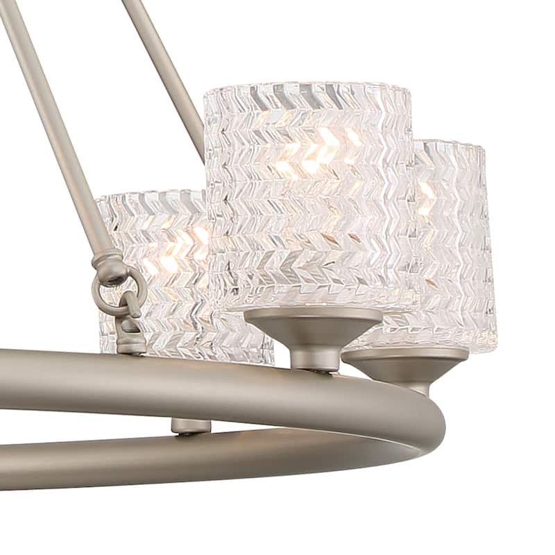 10 Light Crystal Wagon Wheel Candle Style Chandelier - 42.52"x42.52"x35.38"