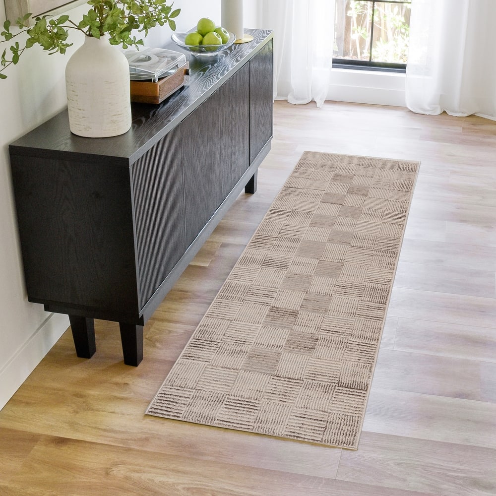 Gertmenian Flora Transitional Casual Modern Soft High-Low Polypropylene Polyester Indoor Area Rug Collection