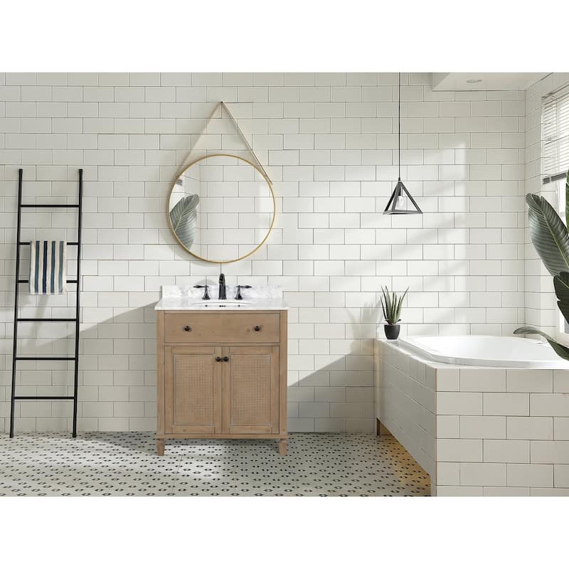 Ari Bath, Annie 30" Bathroom Vanity, Weathered Fir - 30