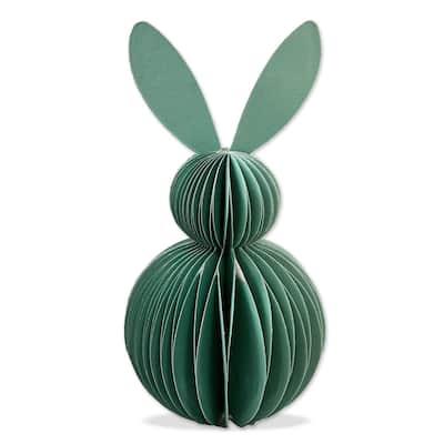 Bunny Paper Decor Small Seafoam Easter Tabletop Mantel Decorations 6.25 in