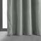 EFF Grommet Silver Grey Velvet Blackout Curtain (1 Panel) - On Sale ...