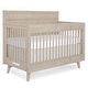 preview thumbnail 2 of 21, Evolur Loft Antilia Mid-Century 4-in-1 Convertible Crib Sand Castle Oak