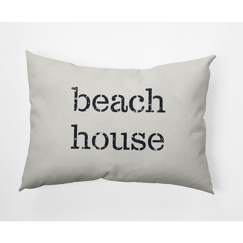 Beach House Nautical Decorative Indoor Pillow - White - 14" x 20"