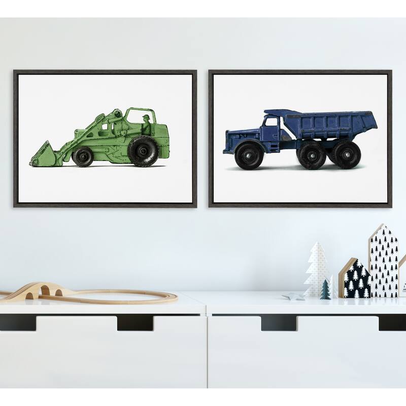 Kate and Laurel Sylvie Truck Canvas Set by Saint and Sailor Studios