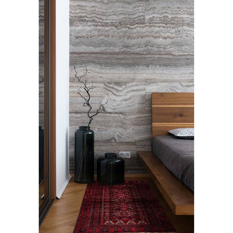 ECARPETGALLERY Hand-knotted Baluch Black Wool Rug - 2'10 x 5'10