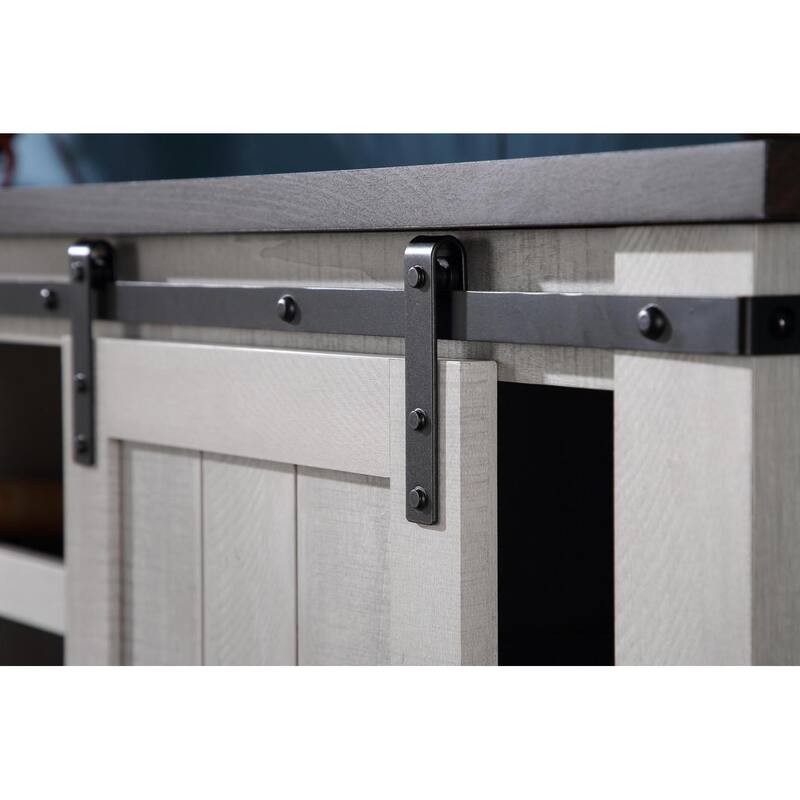 Bli 54-inch Sliding Barn Door TV Stand - 60 Inch