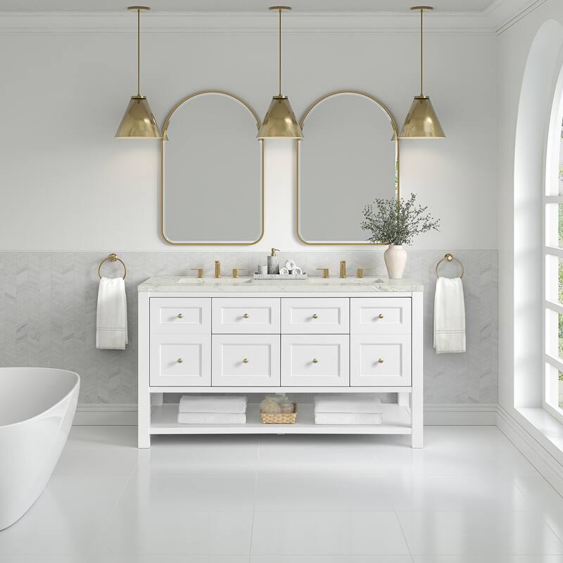 Breckenridge 60" Double Vanity, Bright White - 60D