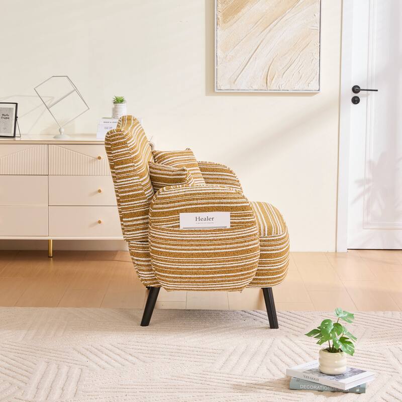 Modern style two-seater sofa with ultra-comfortable armrests, armrest pillows