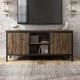 preview thumbnail 2 of 7, Dele Rustic Oak 60-inch Wood Multi-functional Storage TV Console by Furniture of America