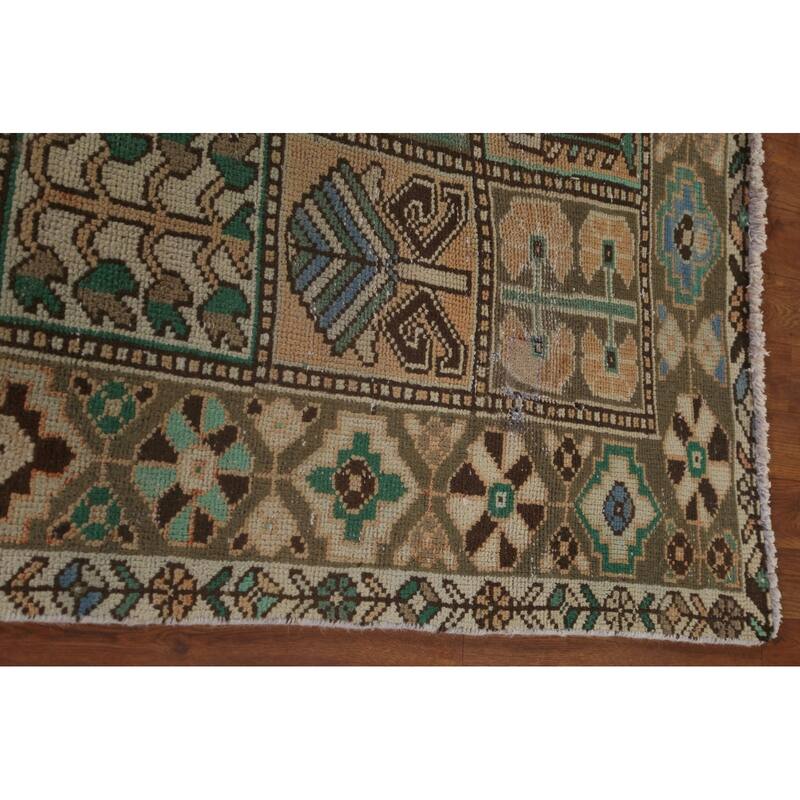Garden Design Bakhtiari Persian Vintage Rug Hand-Knotted Wool Carpet - 5'1"x 9'7"