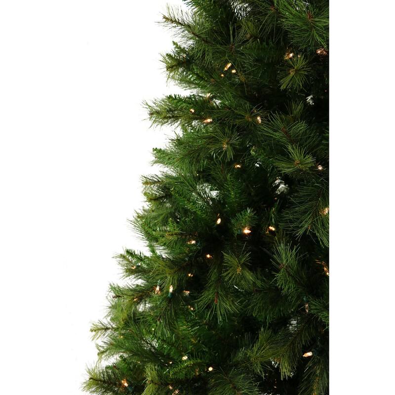 Christmas Time 7.5-Ft. Pennsylvania Pine Artificial Christmas Tree with Clear Smart String Lighting - Green
