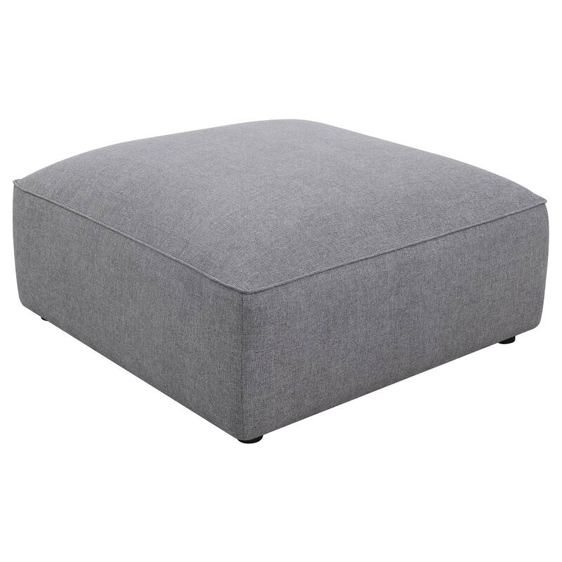 Jennifer Contemporary Square Upholstered Ottoman - Grey