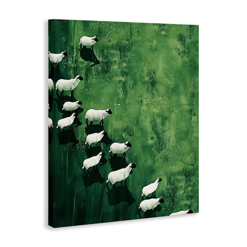 Stupell Wandering Sheep Abstraction Canvas Wall Art Design By Arlington Prints