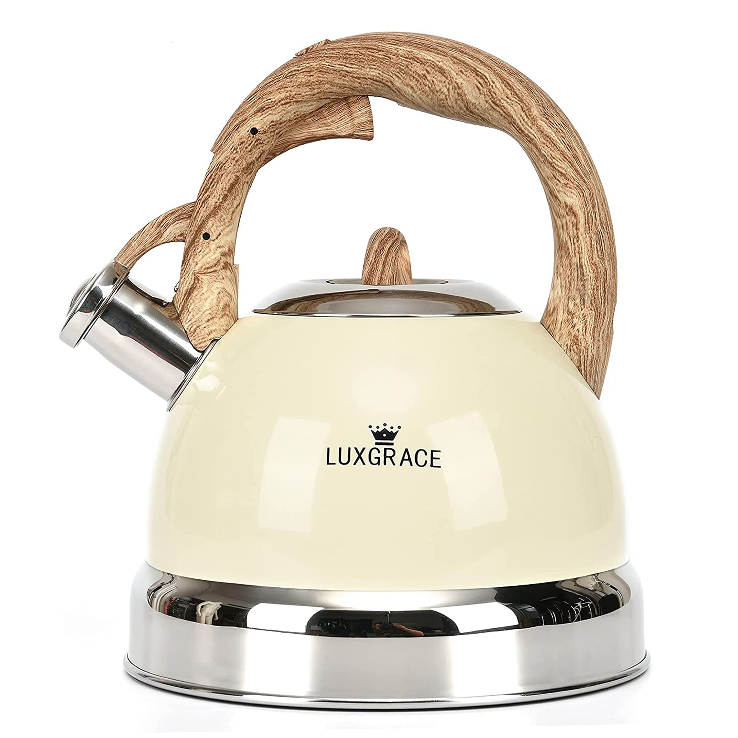 ELITRA Stove Top Whistling Fancy Tea Kettle - Stainless Steel 2.7