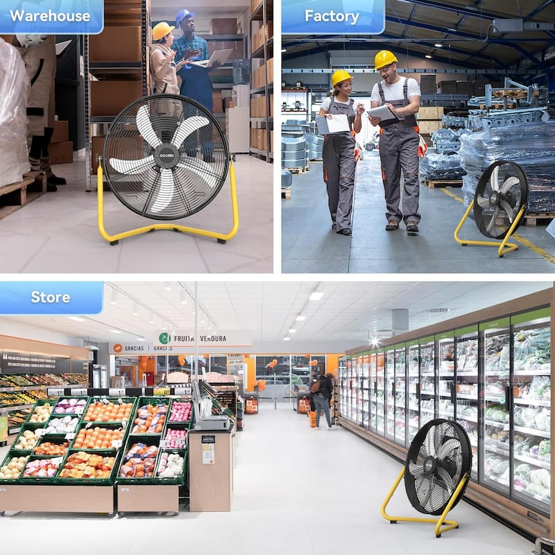20" Industrial 3-Speed Adjustable High Velocity Portable Drum Fan