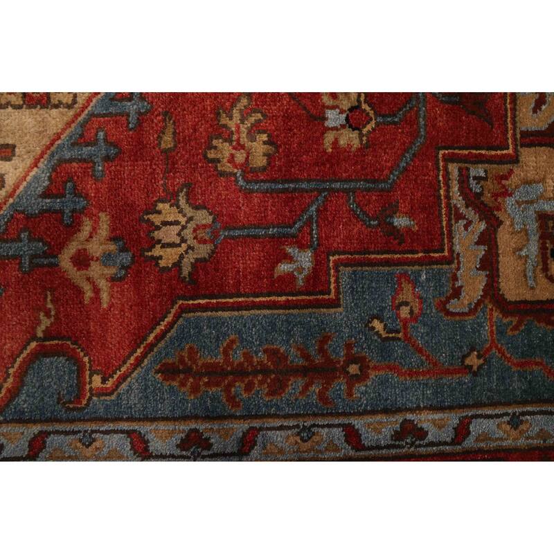 ECARPETGALLERY Hand-knotted Serapi Heritage Red Wool Rug - 7'10 x 9'11