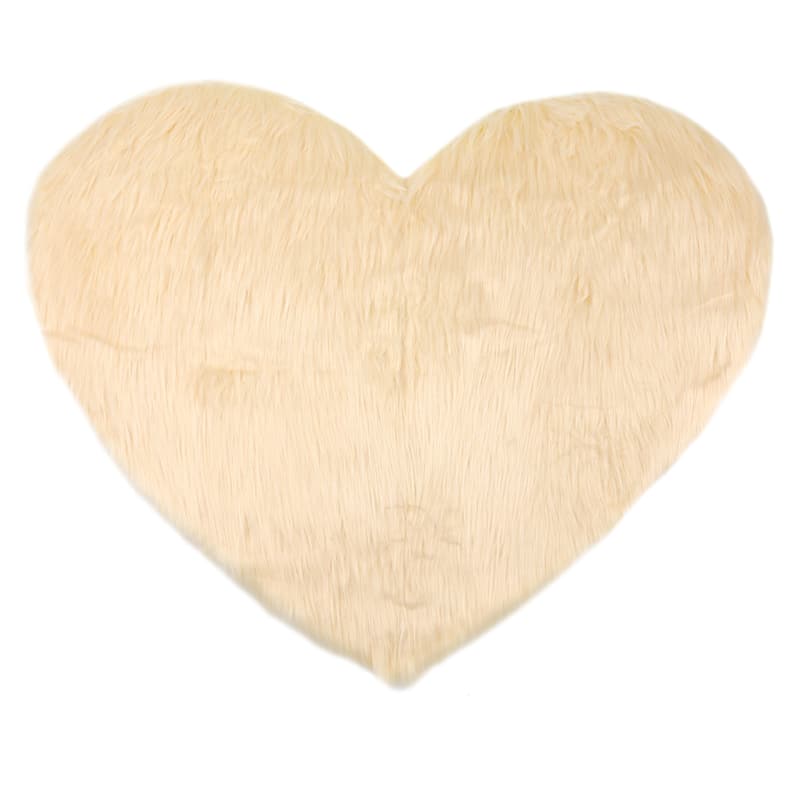 Heart Shape Plush Bathroom Mat Soft Absorbent Toilet Shag Bath Rugs Cute Floor Home Gifts