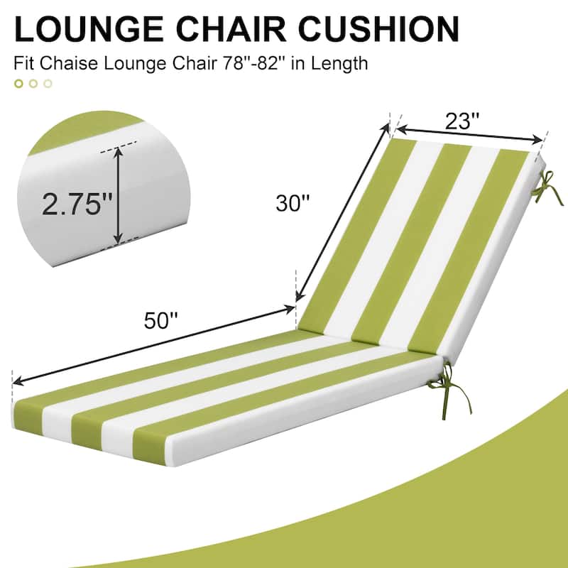 Outdoor Patio Chaise Lounge Chair Cushion