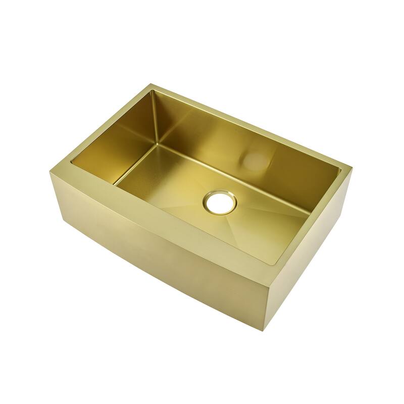 Swiss Madison Rivage 30" Farmhouse Single Basin Stainless Steel - Gold