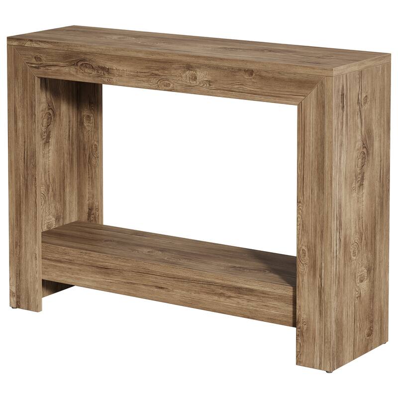 41.34-inch Rectangle Wood Console Table Simple Geometric Entryway Accent Table