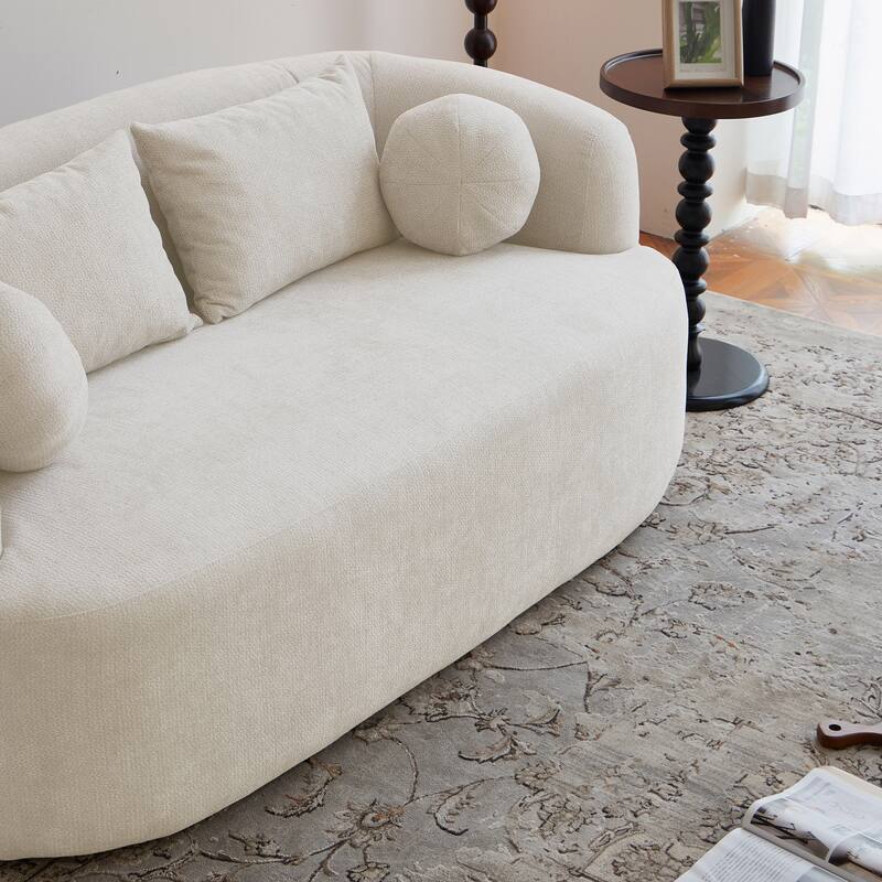 Memory Foam 2-Seater Couch,Deep Seat Modern Sofa