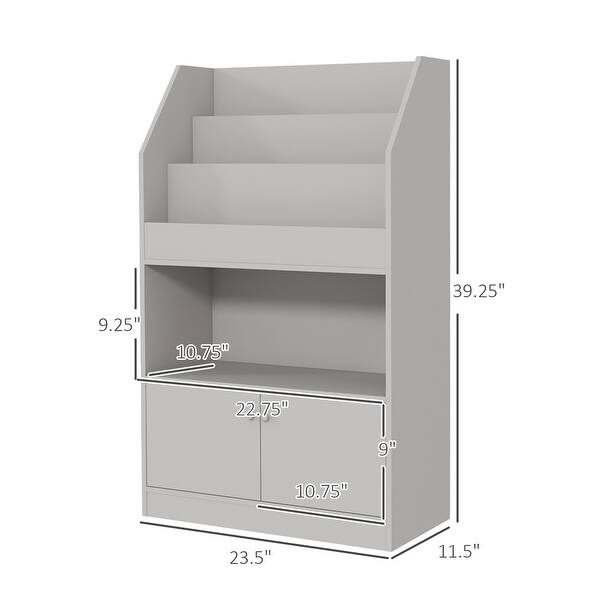 dimension image slide 1 of 2, Toy Storage Cabinet, Kids Bookcase Children's Bookshelf for Kids Room