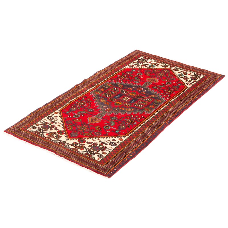 ECARPETGALLERY Hand-knotted Anadol Red Wool Rug - 3'11 x 7'0